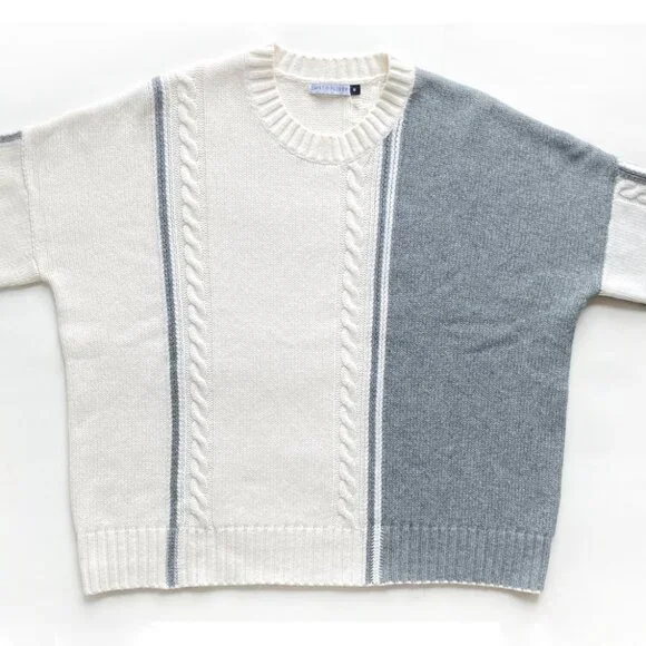 Zaket & Plover Wool Blend Cable Trim Sweater - Picture 9 of 11